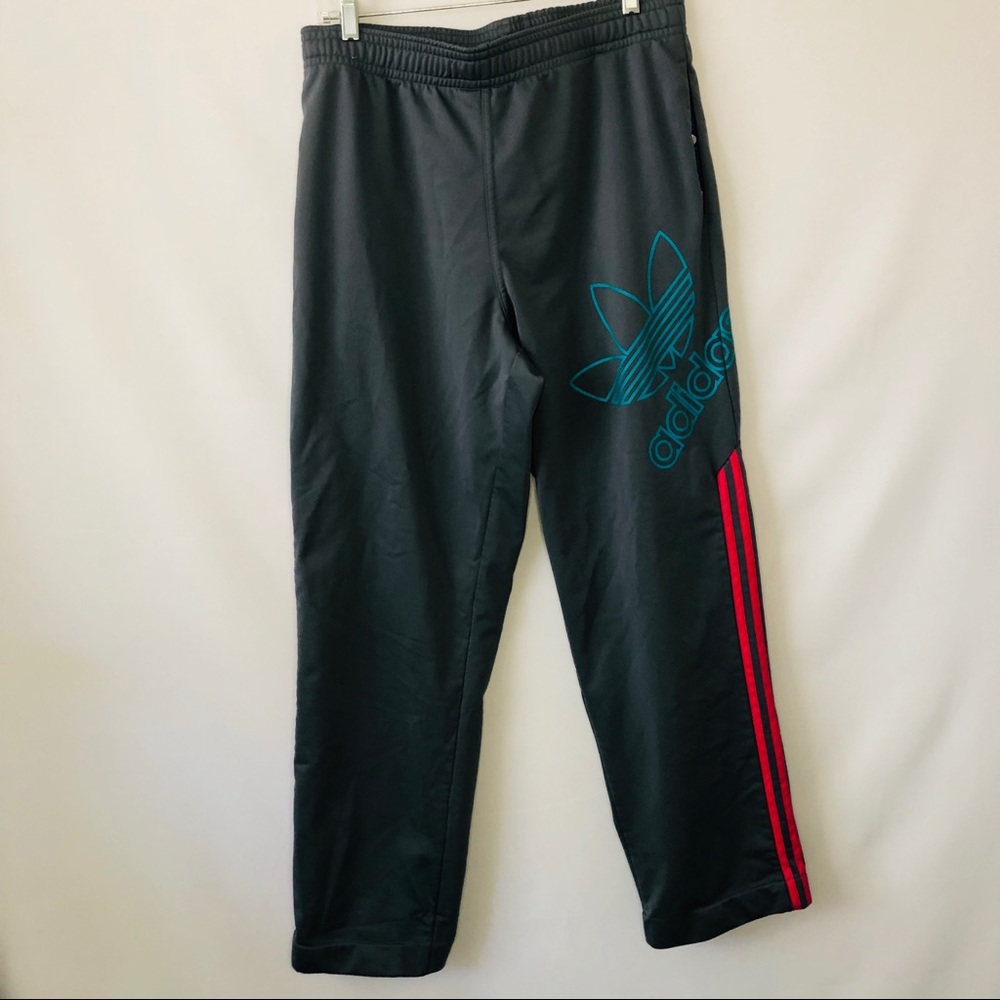 Adidas Joggers Size Medium Grey Pink Green